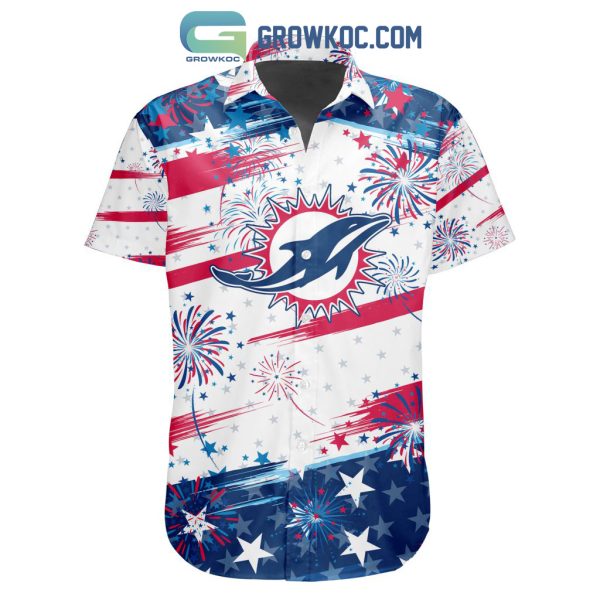 NFL Miami Dolphins Special Design For Independence Day 4th Of July Hawaiian Shirt