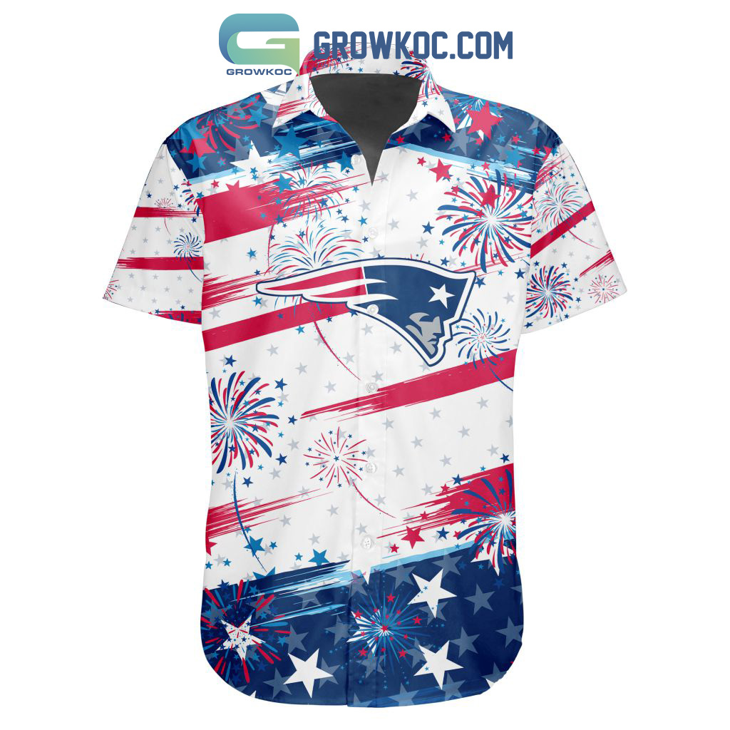 NFL New England Patriots Special Design For Independence Day 4th Of July Hawaiian Shirt