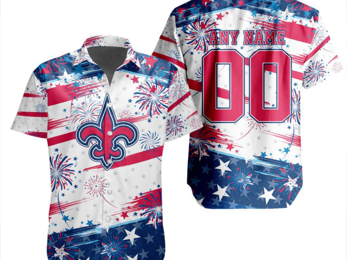 New Orleans Saints NFL Hawaiian Shirt 4th Of July Independence Day Ideal  Gift For Men And Women Fans - YesItCustom