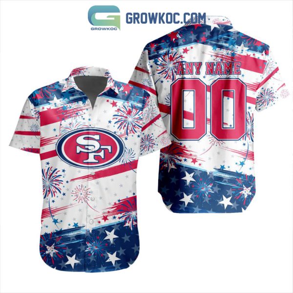 NFL San Francisco 49ers Special Design For Independence Day 4th Of July Hawaiian Shirt