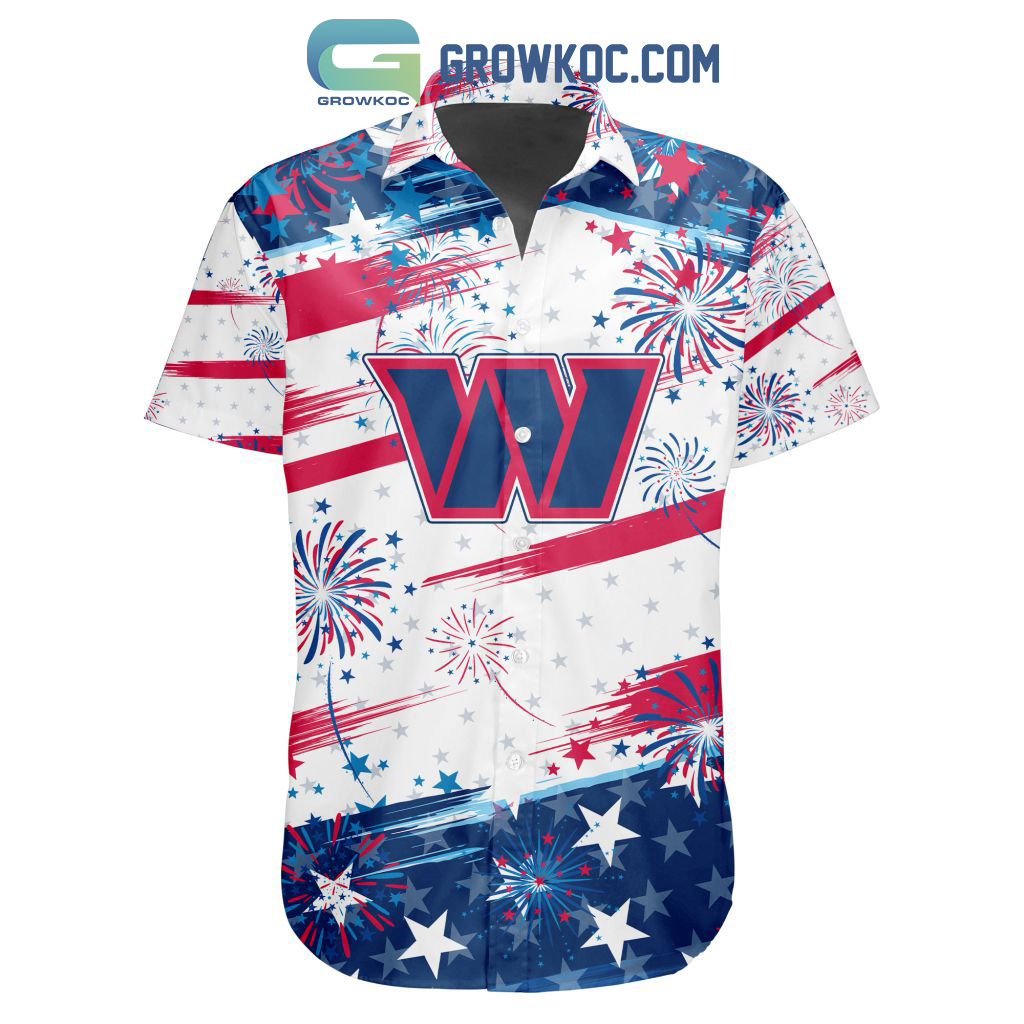 NFL Washington Commanders Special Design For Independence Day 4th Of July Hawaiian Shirt