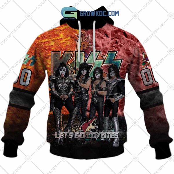 NHL Arizona Coyotes Personalized Let’s Go With Kiss Band Hoodie T Shirt