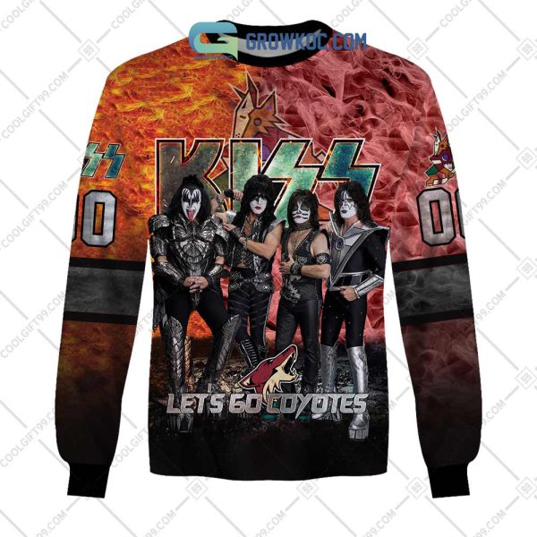 NHL Arizona Coyotes Personalized Let’s Go With Kiss Band Hoodie T Shirt