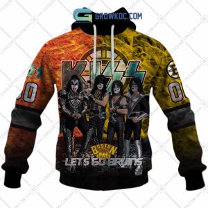 NHL Boston Bruins Personalized Let’s Go With Kiss Band Hoodie T Shirt