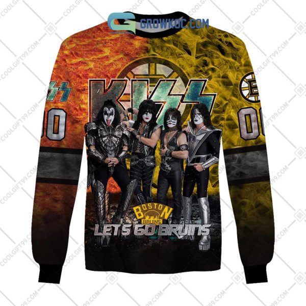 NHL Boston Bruins Personalized Let’s Go With Kiss Band Hoodie T Shirt