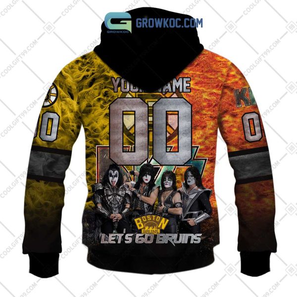 NHL Boston Bruins Personalized Let’s Go With Kiss Band Hoodie T Shirt