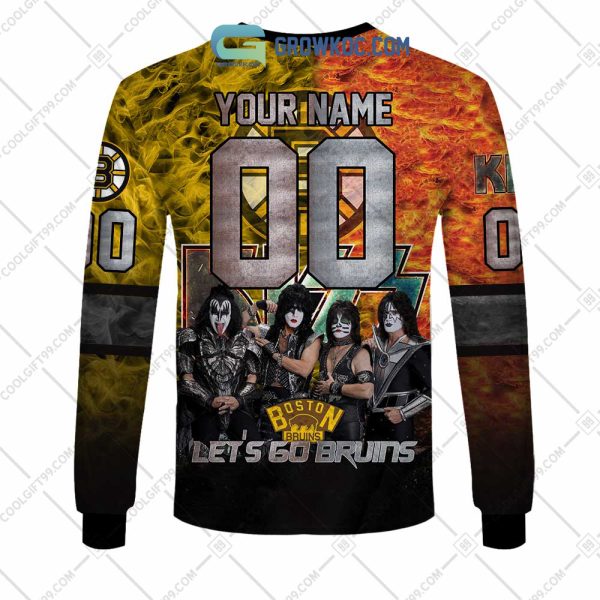 NHL Boston Bruins Personalized Let’s Go With Kiss Band Hoodie T Shirt