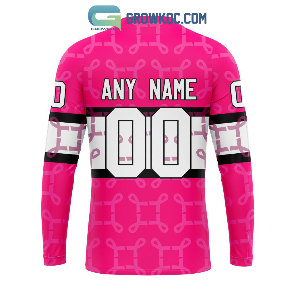 Boston Bruins NHL Special Pink Breast Cancer Hockey Jersey Long