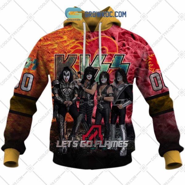 NHL Calgary Flames Personalized Let’s Go With Kiss Band Hoodie T Shirt