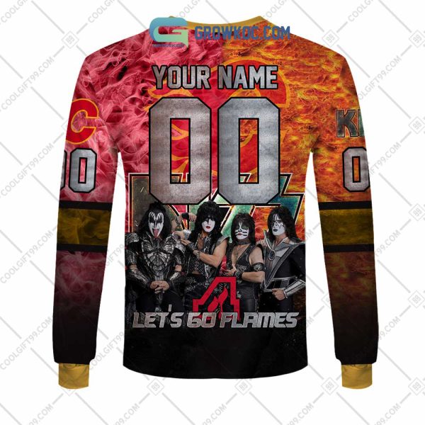 NHL Calgary Flames Personalized Let’s Go With Kiss Band Hoodie T Shirt