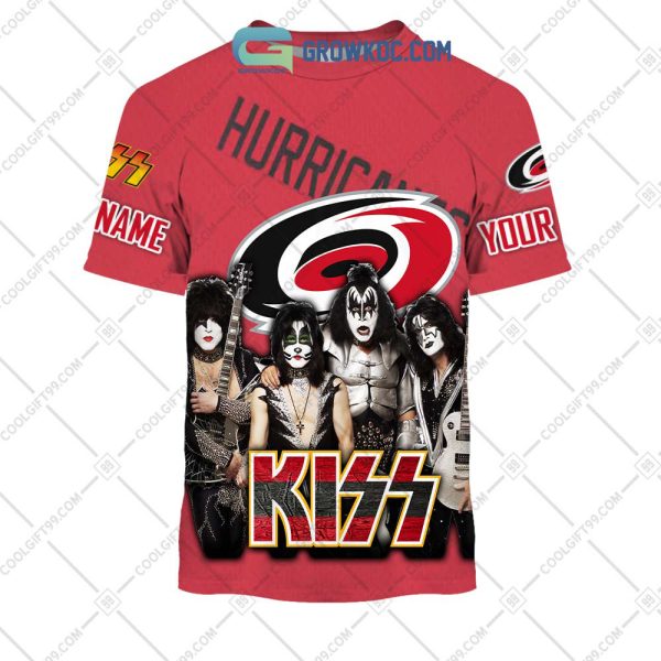 NHL Carolina Hurricanes Personalized Collab With Kiss Band Hoodie T Shirt