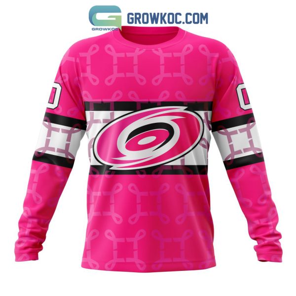 NHL Carolina Hurricanes Personalized Special Design I Pink I Can In October We Wear Pink Breast Cancer Hoodie T Shirt