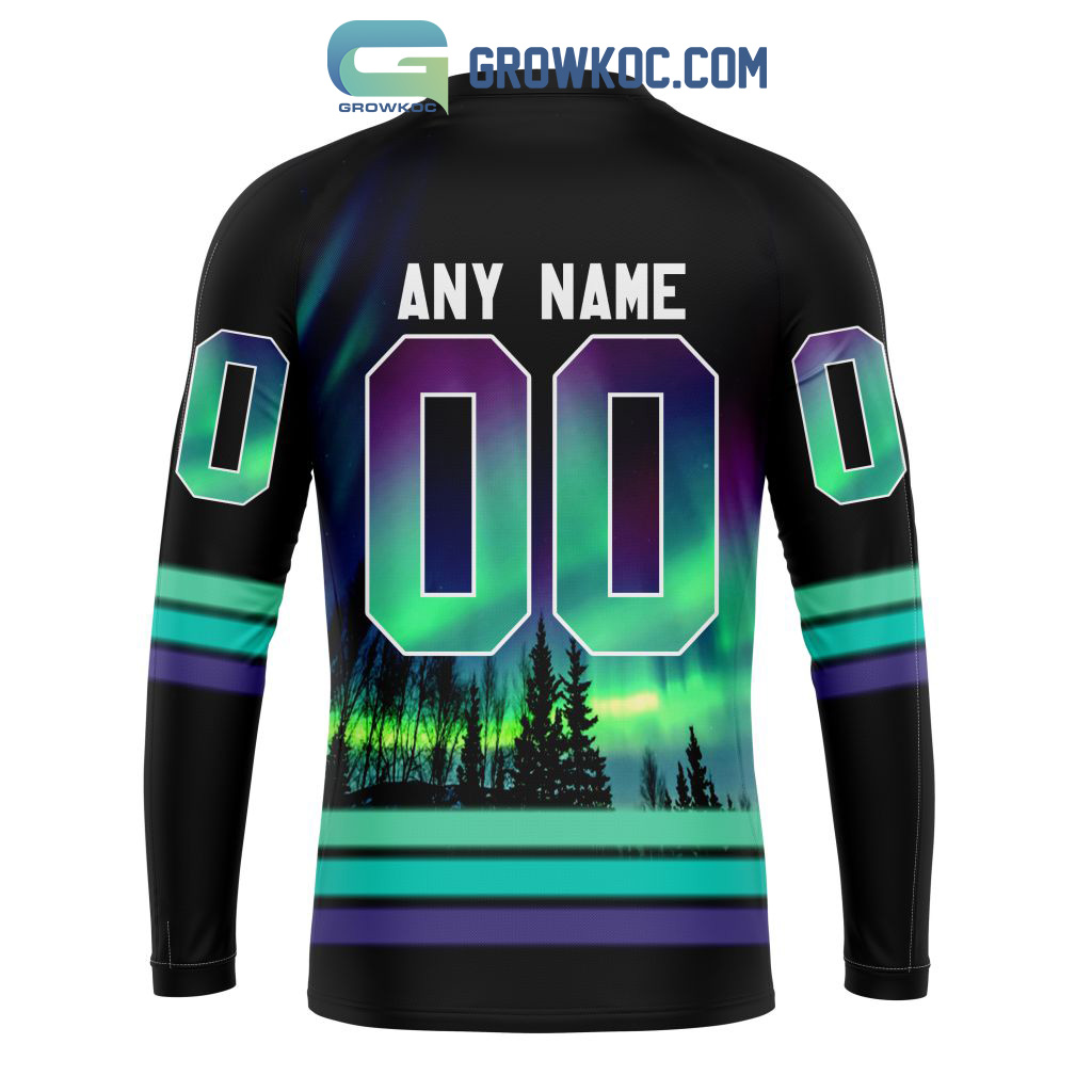 NHL Chicago Blackhawks Personalized Special Design With Northern Lights Hoodie T Shirt