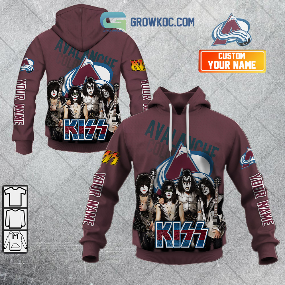 NHL Colorado Avalanche Personalized Collab With Kiss Band Hoodie T Shirt