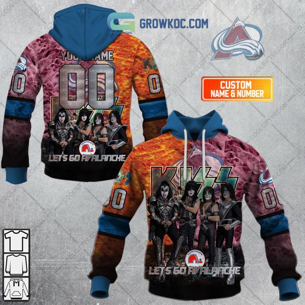NHL Colorado Avalanche Personalized Let’s Go With Kiss Band Hoodie T Shirt