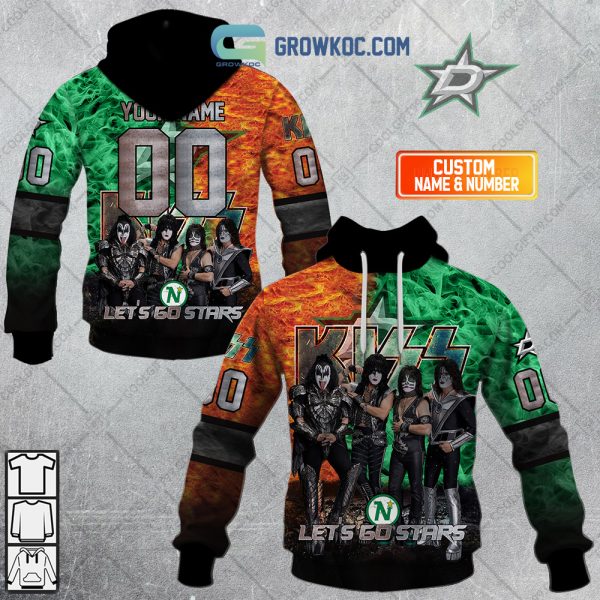 NHL Dallas Stars Personalized Let’s Go With Kiss Band Hoodie T Shirt