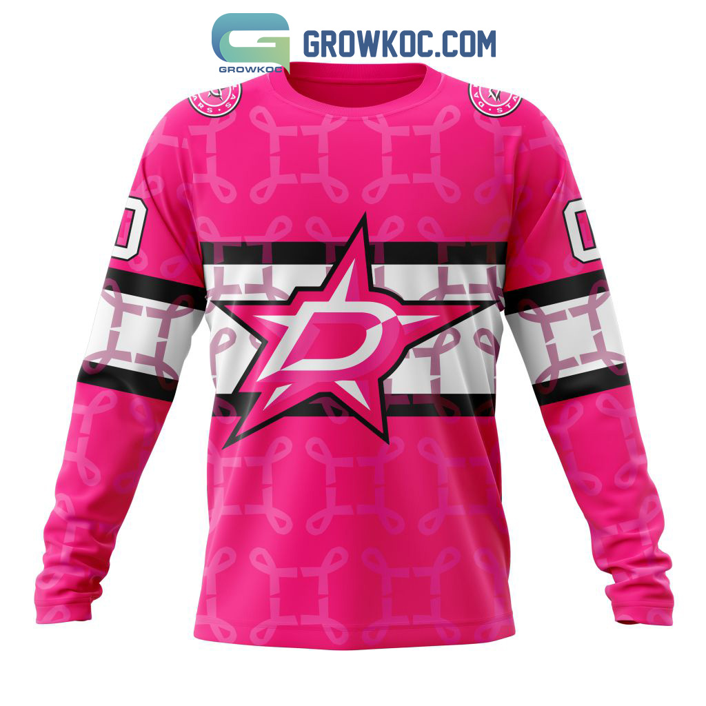 NHL Dallas Stars Personalized Special Design I Pink I Can In October We Wear Pink Breast Cancer Hoodie T Shirt