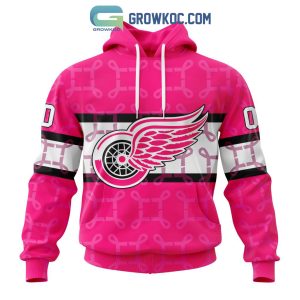 NHL Detroit Red Wings Personalized Special Design I Pink I Can In October We Wear Pink Breast Cancer Hoodie T Shirt