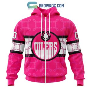 NHL Edmonton Oilers Personalized Special Design I Pink I Can In October We Wear Pink Breast Cancer Hoodie T Shirt