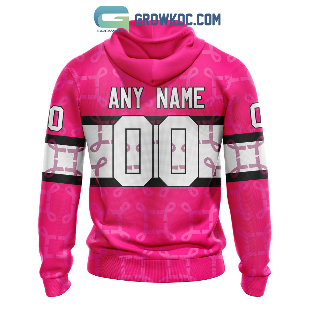 NHL Edmonton Oilers Personalized Special Design I Pink I Can In October We  Wear Pink Breast Cancer Hoodie T Shirt - Growkoc
