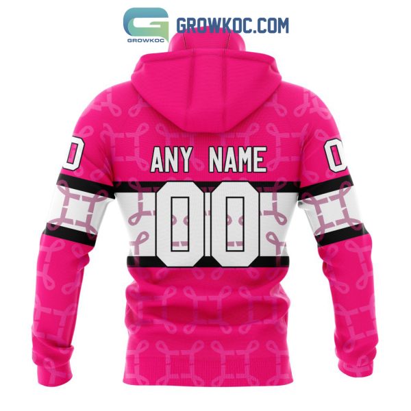 NHL Edmonton Oilers Personalized Special Design I Pink I Can In October We Wear Pink Breast Cancer Hoodie T Shirt