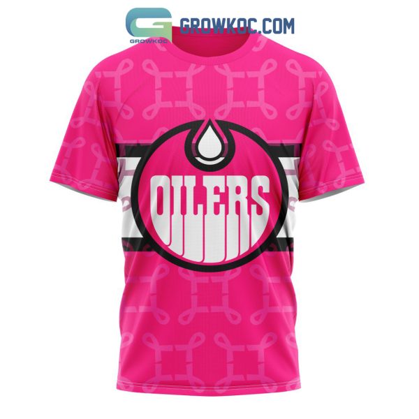 NHL Edmonton Oilers Personalized Special Design I Pink I Can In October We Wear Pink Breast Cancer Hoodie T Shirt