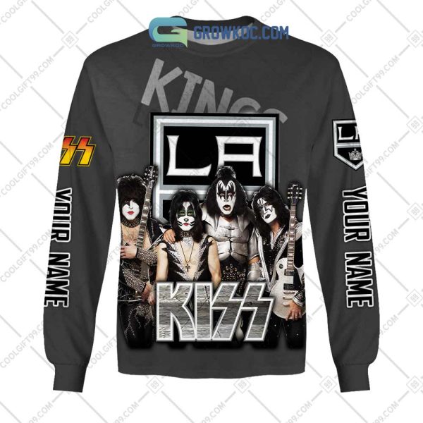 NHL Los Angeles Kings Personalized Collab With Kiss Band Hoodie T Shirt