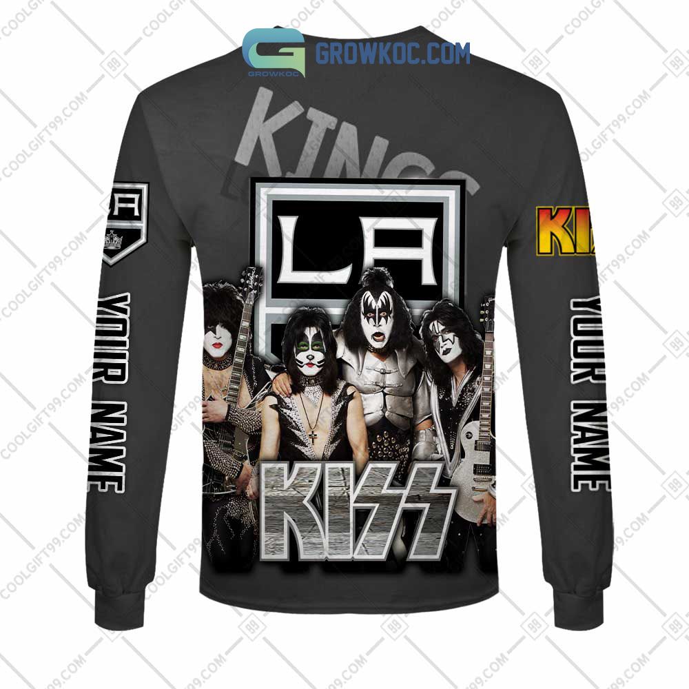 NHL Los Angeles Kings Personalized Collab With Kiss Band Hoodie T Shirt -  Growkoc