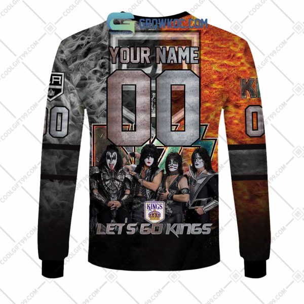 NHL Los Angeles Kings Personalized Let’s Go With Kiss Band Hoodie T Shirt