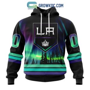 NHL Los Angeles Kings Personalized Special Design With Northern Lights Hoodie T Shirt