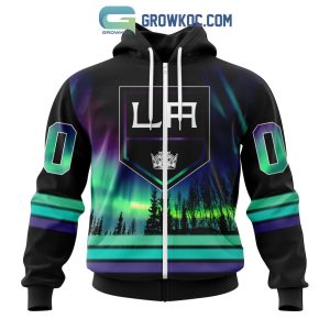 NHL Los Angeles Kings Personalized Special Design With Northern Lights Hoodie T Shirt