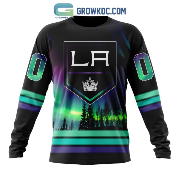 NHL Los Angeles Kings Personalized Special Design With Northern Lights Hoodie T Shirt