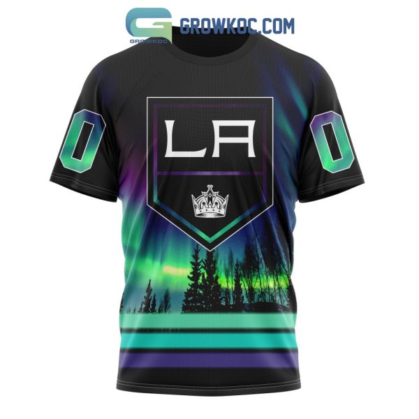 NHL Los Angeles Kings Personalized Special Design With Northern Lights Hoodie T Shirt