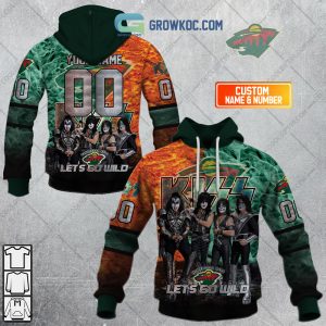 NHL Minnesota Wild Personalized Let's Go With Kiss Band Hoodie T Shirt