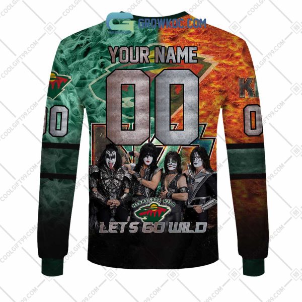 NHL Minnesota Wild Personalized Let’s Go With Kiss Band Hoodie T Shirt