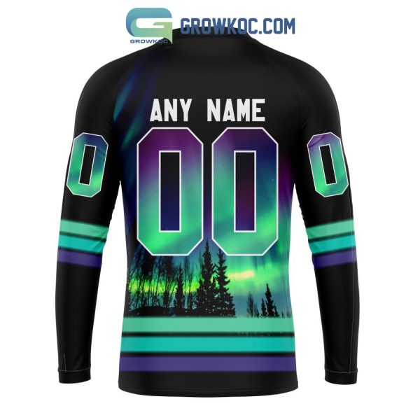 NHL Minnesota Wild Personalized Special Design With Northern Lights Hoodie T Shirt