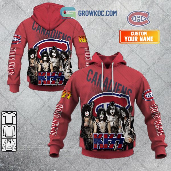 NHL Montreal Canadiens Personalized Collab With Kiss Band Hoodie T Shirt