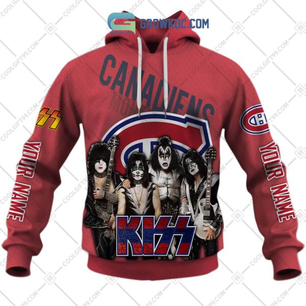 NHL Montreal Canadiens Personalized Collab With Kiss Band Hoodie T Shirt