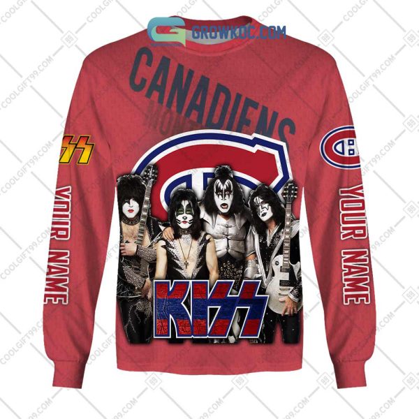 NHL Montreal Canadiens Personalized Collab With Kiss Band Hoodie T Shirt