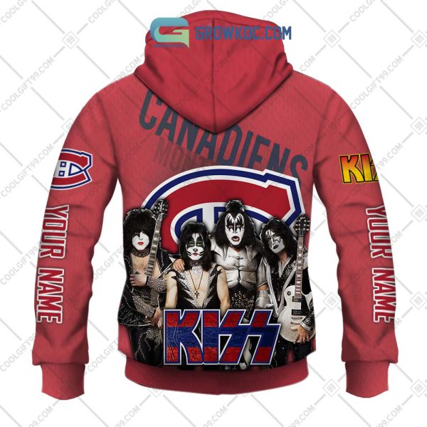 NHL Montreal Canadiens Personalized Collab With Kiss Band Hoodie T Shirt