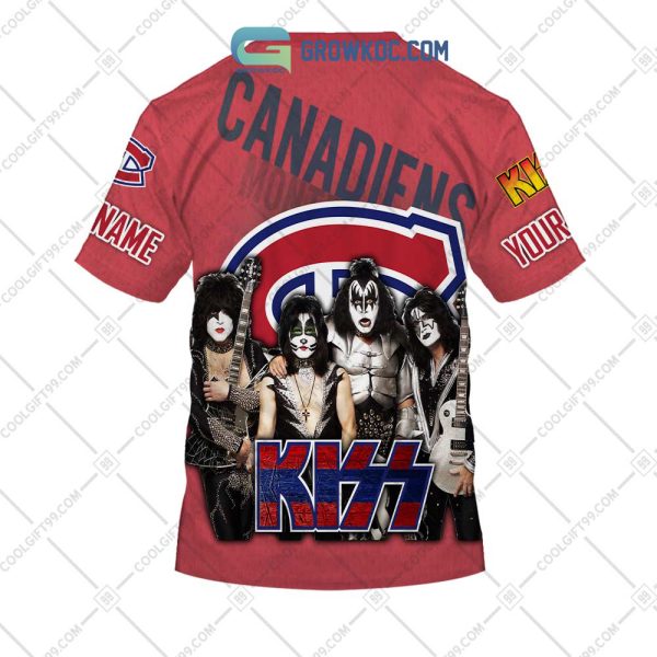 NHL Montreal Canadiens Personalized Collab With Kiss Band Hoodie T Shirt