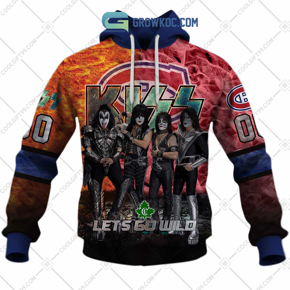 NHL Montreal Let's Go With Kiss Band Hoodie T Shirt Growkoc