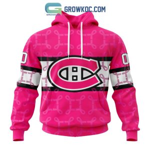 NHL Montreal Canadiens Personalized Special Design I Pink I Can In October We Wear Pink Breast Cancer Hoodie T Shirt