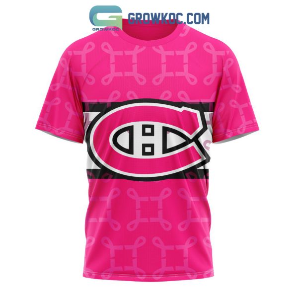 NHL Montreal Canadiens Personalized Special Design I Pink I Can In October We Wear Pink Breast Cancer Hoodie T Shirt