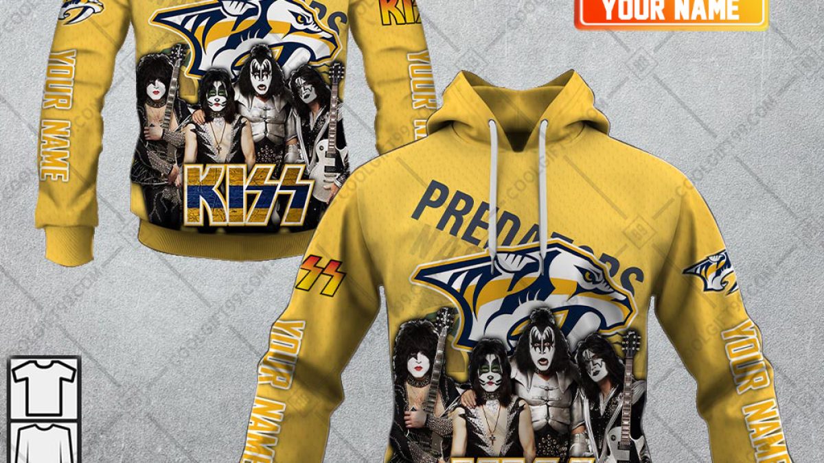 Predators Clothing 3D Custom Kiss Band Nashville Predators Gift -  Personalized Gifts: Family, Sports, Occasions, Trending