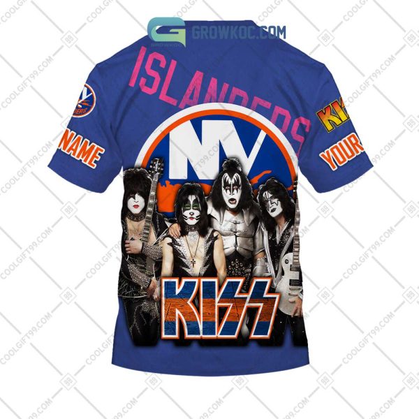 NHL New York Islanders Personalized Collab With Kiss Band Hoodie T Shirt