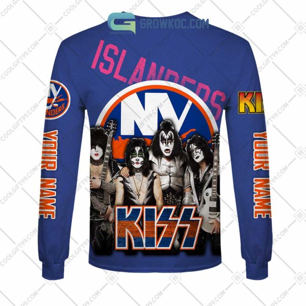 NHL New York Islanders Personalized Collab With Kiss Band Hoodie T Shirt