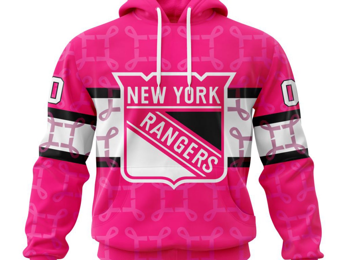 Custom New York Rangers Fights Cancer NHL Shirt Hoodie 3D - Bring
