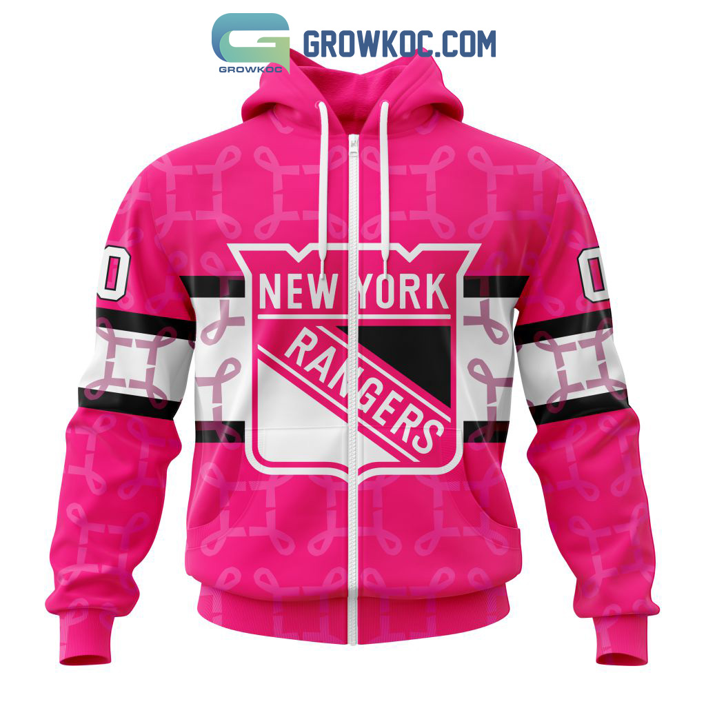 NHL New York Rangers Personalized Special Design I Pink I Can In October We  Wear Pink Breast Cancer Hoodie T Shirt - Growkoc