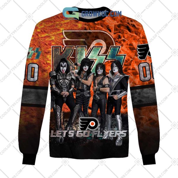 NHL Philadelphia Flyers Personalized Let’s Go With Kiss Band Hoodie T Shirt